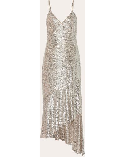 SemSem Women's Asymmetric Sequin Midi Dress - Multicolor