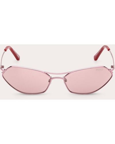 Emilio Pucci Shiny Mirror Geometric Sunglasses - Pink