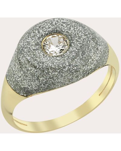 Charms Company Quartz Glitter Bonbon Ring - Metallic