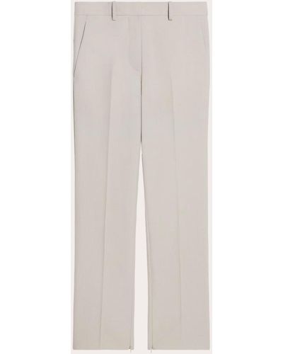 Helmut Lang Slim Wool Pants - White