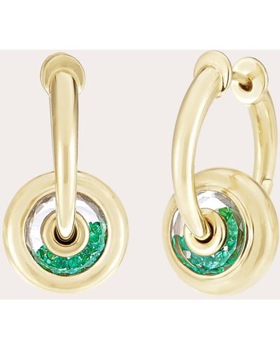 Moritz Glik Roda 9 Emerald huggie Earrings 18k Gold - Metallic