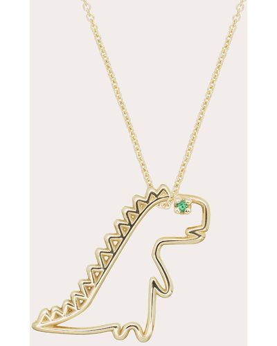 Aliita Emerald Dino Pendant Necklace - Natural
