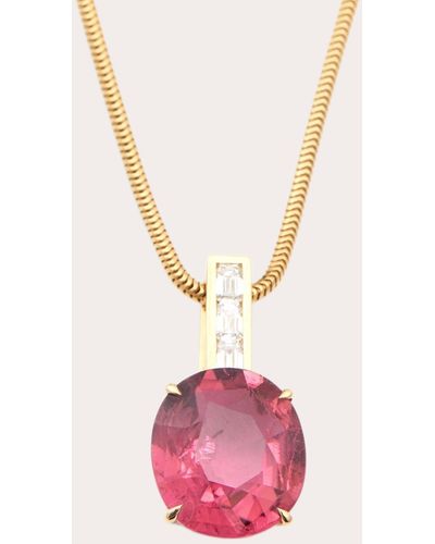 Yi Collection Rubellite & Diamond Supreme Pendant Necklace - Pink