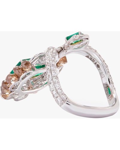 Amrapali Diamond & Emerald Ring - Green