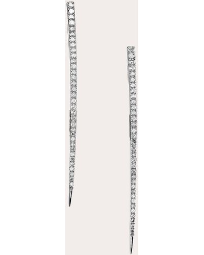 Sheryl Lowe Spike Pavé Diamond Threader Earrings - Natural