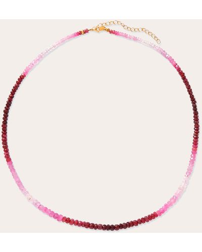 JIA JIA Arizona Ruby Necklace 14k Gold - Pink