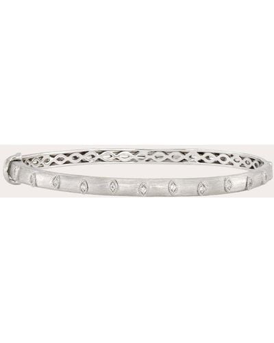 Jude Frances White Topaz staggered Marquise Bangle - Natural