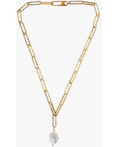 Alighieri Baroque Pearl Layer Necklace - Metallic