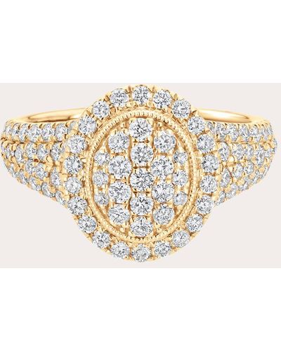 Sara Weinstock Veena Diamond Oval Pinky Ring - Natural
