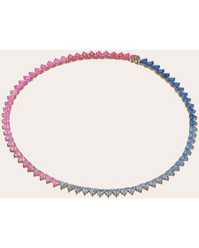 Anabela Chan Magenta Eternity Heart Necklace - Natural