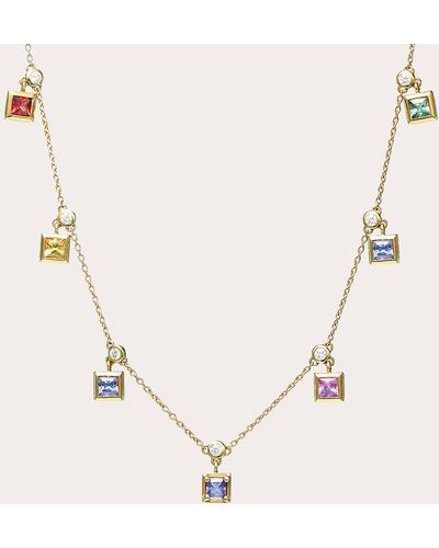 Milamore Candy Sapphire Station Necklace - Natural