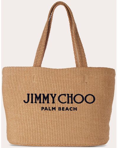 Jimmy Choo Palm Beach Medium Tote Bag - Brown