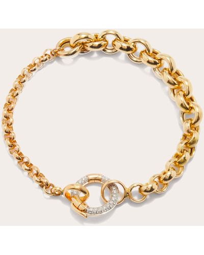 Yvonne Léon Diamond Chainmail Bracelet - Metallic