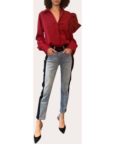 Hellessy Liam Bustle Shirt - Red