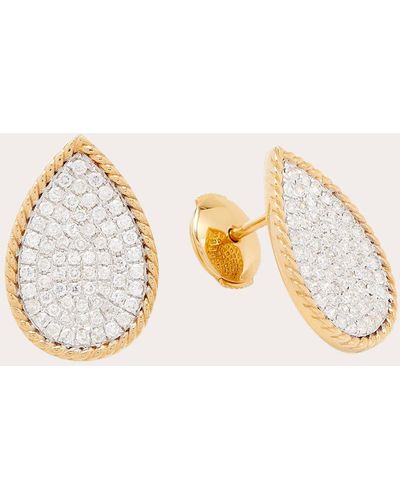 Yvonne Léon Diamond & 18k Pear Stud Earrings - Natural