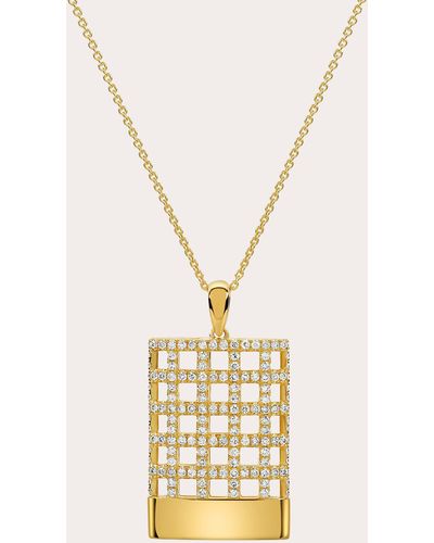 Maison Tjoeng Meridian Diamond Pendant Necklace - Metallic