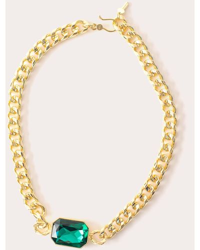 Short & Suite Swarovski Stone Extra Chunky Choker Necklace - Metallic