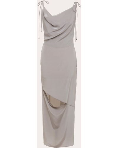 BYVARGA Alice Silk Maxi Dress - White
