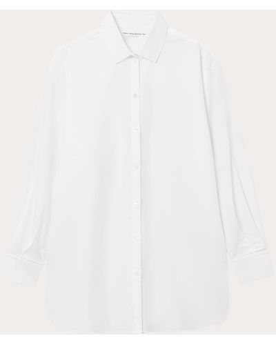 Mark Kenly Domino Tan Sevasti Oversized Poplin Shirt - White