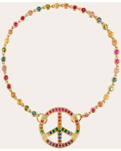 Eden Presley Peace Rainbow Sapphire Bracelet - Multicolor