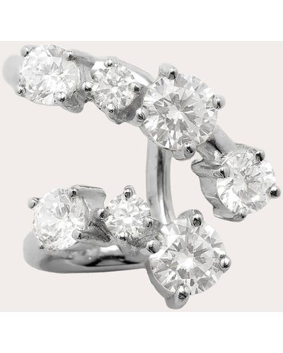 Completedworks Cubic Zirconia & Sterling Double Ear Cuff - Natural