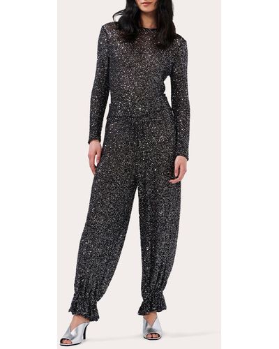 Hayley Menzies Hayley Zies Sequin Knit sweatpants - Black