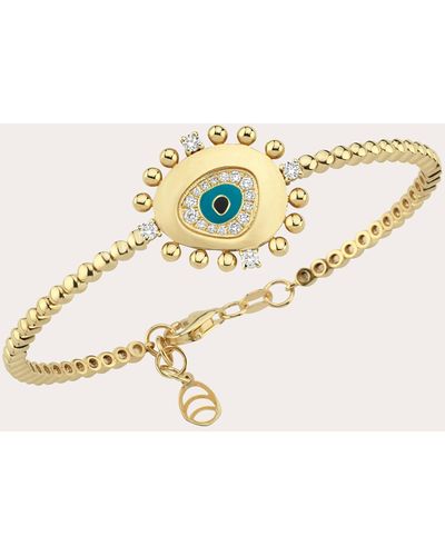 Charms Company Diamond Evil Eye Bracelet - Natural