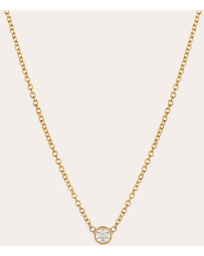 Zoe Lev Small Bezel-set Diamond Necklace - Natural