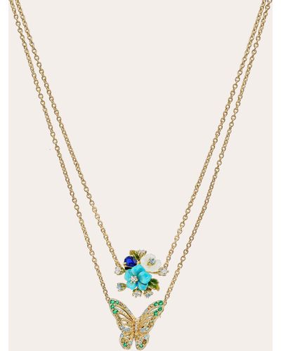 Anabela Chan Gold Butterfly Charm Necklace 18k Gold - Metallic