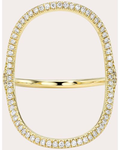 White/space Pavé Diamond Continuity Ring - Natural