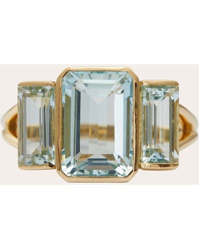 Yi Collection Aquamarine Tonal Deco Ring Cotton - Blue