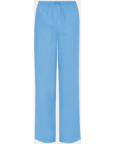 Asceno Aurelia Linen Pants - Blue