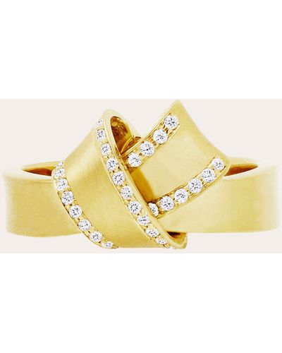 Carelle Knot Diamond Trim Ring - Metallic