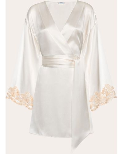 La Perla Women's Maison Short Robe - White