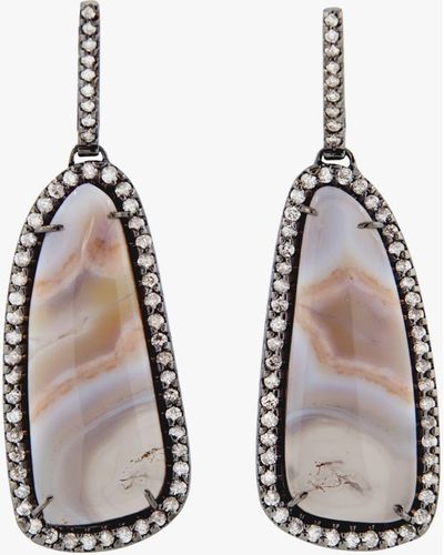 Kimberly Mcdonald Agate & Diamond Earrings - Multicolor
