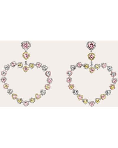Anabela Chan Love Heart Hoop Earrings - Multicolor