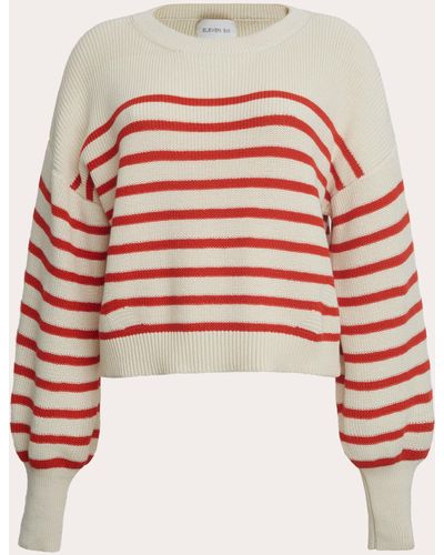 Eleven Six Layla Stripe Sweater - White