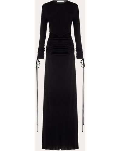 STUDIO AMELIA Occult Ruched Maxi Dress - Black
