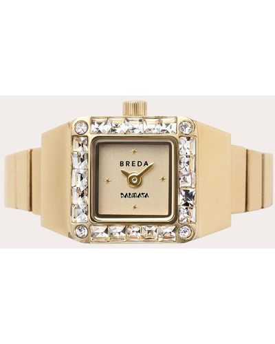 Breda Crystal & 18k -plated Dalmata Time Ring - Natural
