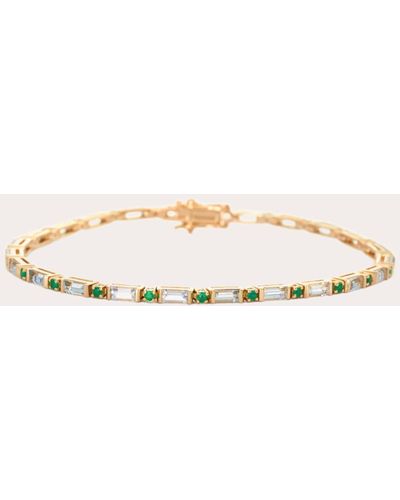 Yi Collection Aquamarine & Emerald Spring Bracelet - Natural