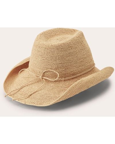 Helen Kaminski Belen Raffia Cowboy Hat - Natural