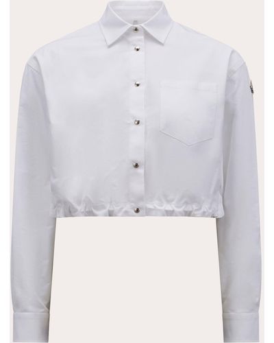 Moncler Cinched-hem Button-up Shirt - Blue