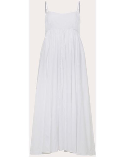 Azeeza Rachel Poplin Midi Dress - White