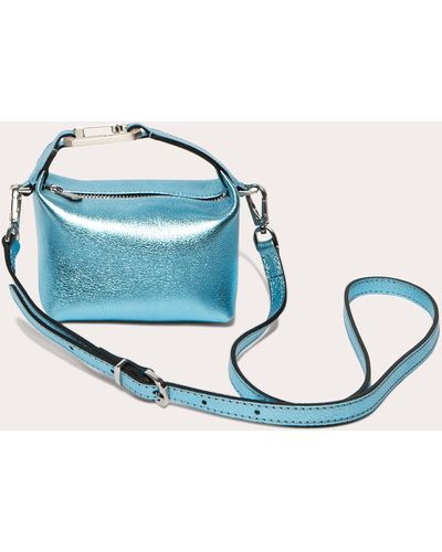 Eera Leather Tiny Moon Bag - Blue
