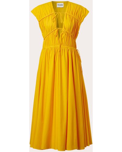 TOVE Ceres Midi Dress - Yellow