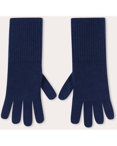 Loop Cashmere Midnight Cashmere Gloves - Blue