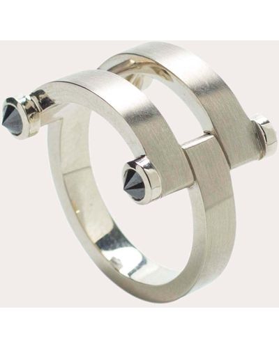 Ara Vartanian Black Diamond Link Ring - Metallic