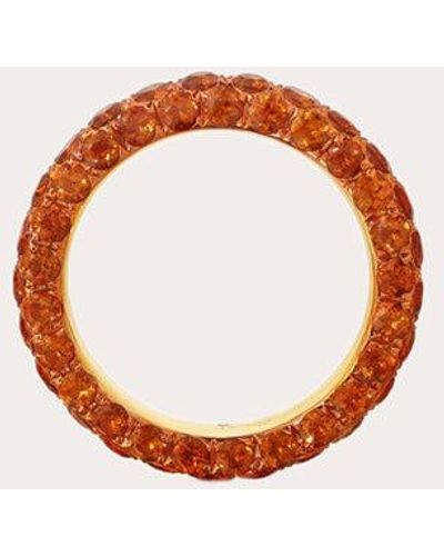 Graziela Gems Citrine 3-sided Band Ring - Orange