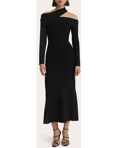 Safiyaa Tuiren Knit Midi Dress - Black