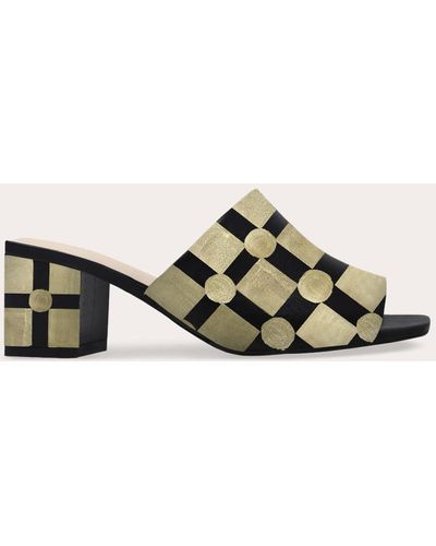 Alepel Black Geos Block-heel Sandal